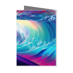 Waves Ocean Sea Tsunami Nautical Nature Water Mini Greeting Cards (pkg Of 8) by uniart180623