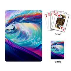 Waves Ocean Sea Tsunami Nautical Nature Water Playing Cards Single Design (rectangle) by uniart180623