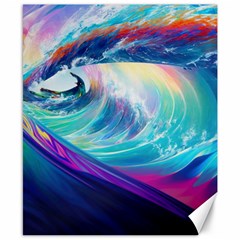 Waves Ocean Sea Tsunami Nautical Nature Water Canvas 8  X 10 