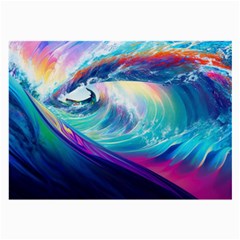 Waves Ocean Sea Tsunami Nautical Nature Water Large Glasses Cloth (2 Sides) by uniart180623