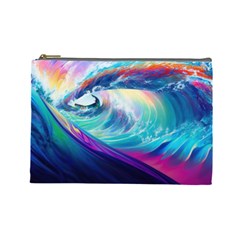 Waves Ocean Sea Tsunami Nautical Nature Water Cosmetic Bag (large) by uniart180623