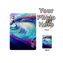 Waves Ocean Sea Tsunami Nautical Nature Water Playing Cards 54 Designs (mini) by uniart180623