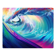 Waves Ocean Sea Tsunami Nautical Nature Water Two Sides Premium Plush Fleece Blanket (large) by uniart180623