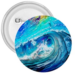 Tsunami Waves Ocean Sea Nautical Nature Water Painting 3  Buttons by uniart180623