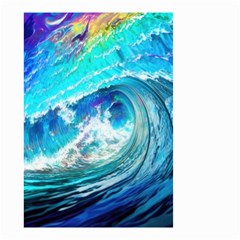 Tsunami Waves Ocean Sea Nautical Nature Water Painting Small Garden Flag (two Sides) by uniart180623