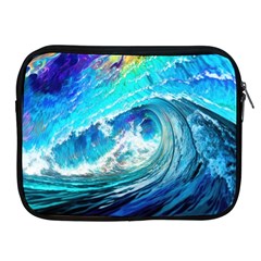 Tsunami Waves Ocean Sea Nautical Nature Water Painting Apple Ipad 2/3/4 Zipper Cases by uniart180623