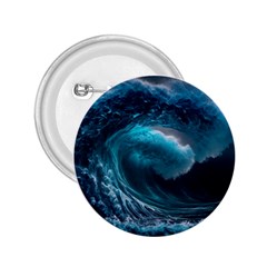 Tsunami Waves Ocean Sea Water Rough Seas 2 25  Buttons by uniart180623