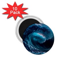 Tsunami Waves Ocean Sea Water Rough Seas 1 75  Magnets (10 Pack)  by uniart180623