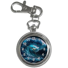 Tsunami Waves Ocean Sea Water Rough Seas Key Chain Watches by uniart180623