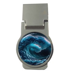 Tsunami Waves Ocean Sea Water Rough Seas Money Clips (round)  by uniart180623