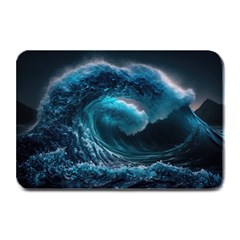 Tsunami Waves Ocean Sea Water Rough Seas Plate Mats by uniart180623