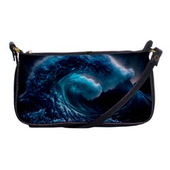 Tsunami Waves Ocean Sea Water Rough Seas Shoulder Clutch Bag by uniart180623