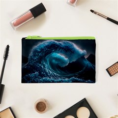 Tsunami Waves Ocean Sea Water Rough Seas Cosmetic Bag (xs) by uniart180623