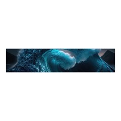 Tsunami Waves Ocean Sea Water Rough Seas Velvet Scrunchie by uniart180623