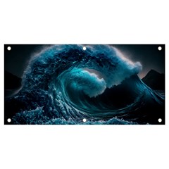 Tsunami Waves Ocean Sea Water Rough Seas Banner And Sign 4  X 2  by uniart180623