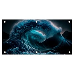 Tsunami Waves Ocean Sea Water Rough Seas Banner And Sign 6  X 3  by uniart180623