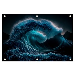 Tsunami Waves Ocean Sea Water Rough Seas Banner And Sign 6  X 4  by uniart180623