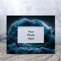 Tsunami Waves Ocean Sea Water Rough Seas White Tabletop Photo Frame 4 x6  by uniart180623