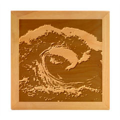 Tsunami Waves Ocean Sea Water Rough Seas Wood Photo Frame Cube by uniart180623