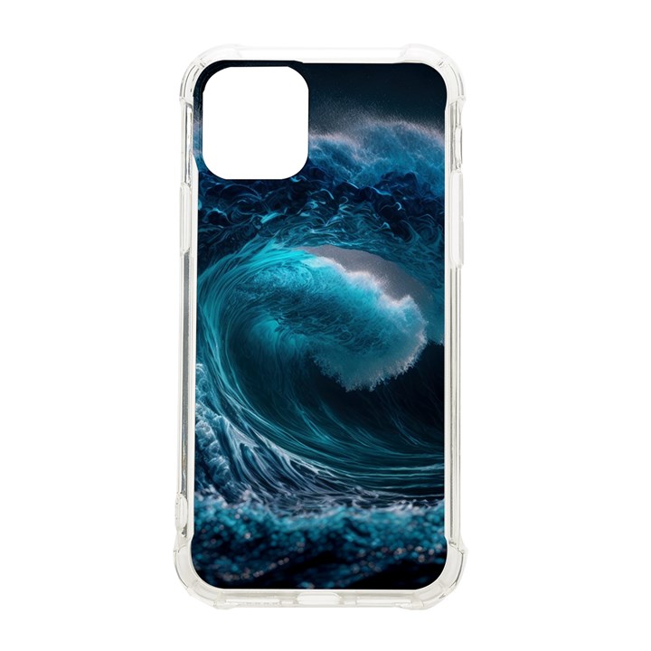 Tsunami Waves Ocean Sea Water Rough Seas iPhone 11 Pro 5.8 Inch TPU UV Print Case