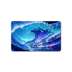 Tsunami Tidal Wave Ocean Waves Sea Nature Water Blue Magnet (name Card) by uniart180623