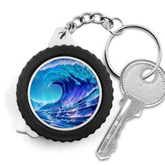 Tsunami Tidal Wave Ocean Waves Sea Nature Water Blue Measuring Tape by uniart180623