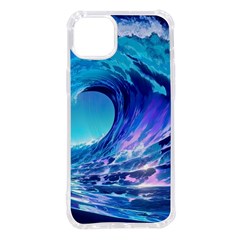 Tsunami Tidal Wave Ocean Waves Sea Nature Water Blue Iphone 14 Plus Tpu Uv Print Case by uniart180623