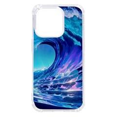 Tsunami Tidal Wave Ocean Waves Sea Nature Water Blue Iphone 14 Pro Tpu Uv Print Case by uniart180623