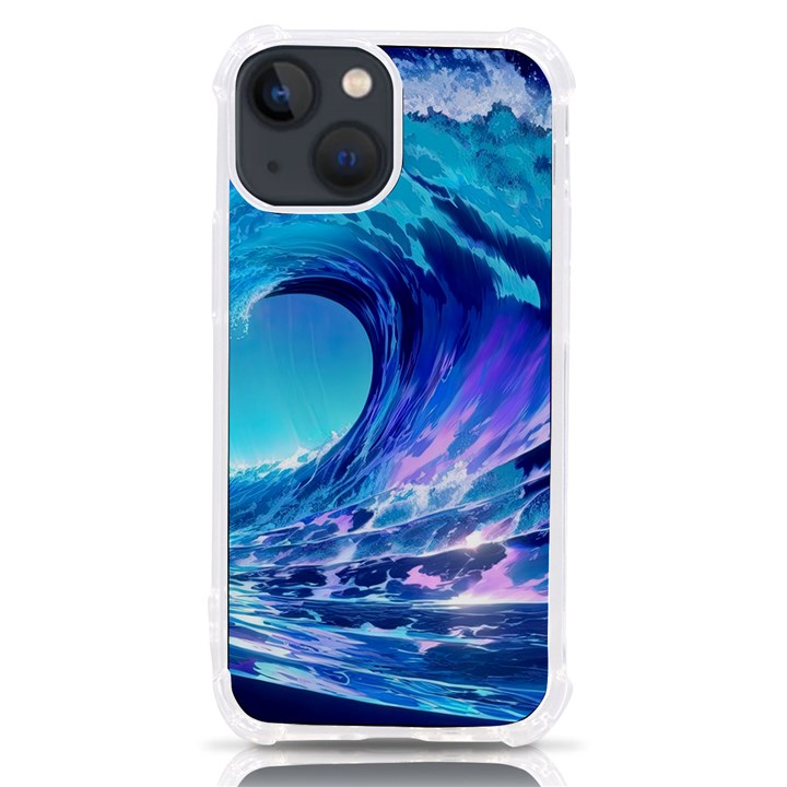 Tsunami Tidal Wave Ocean Waves Sea Nature Water Blue iPhone 13 mini TPU UV Print Case