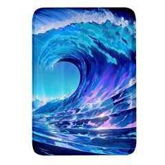 Tsunami Tidal Wave Ocean Waves Sea Nature Water Blue Rectangular Glass Fridge Magnet (4 Pack)