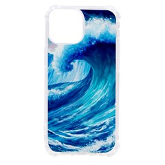 Tsunami Tidal Wave Ocean Waves Sea Nature Water Blue Painting Iphone 13 Mini Tpu Uv Print Case