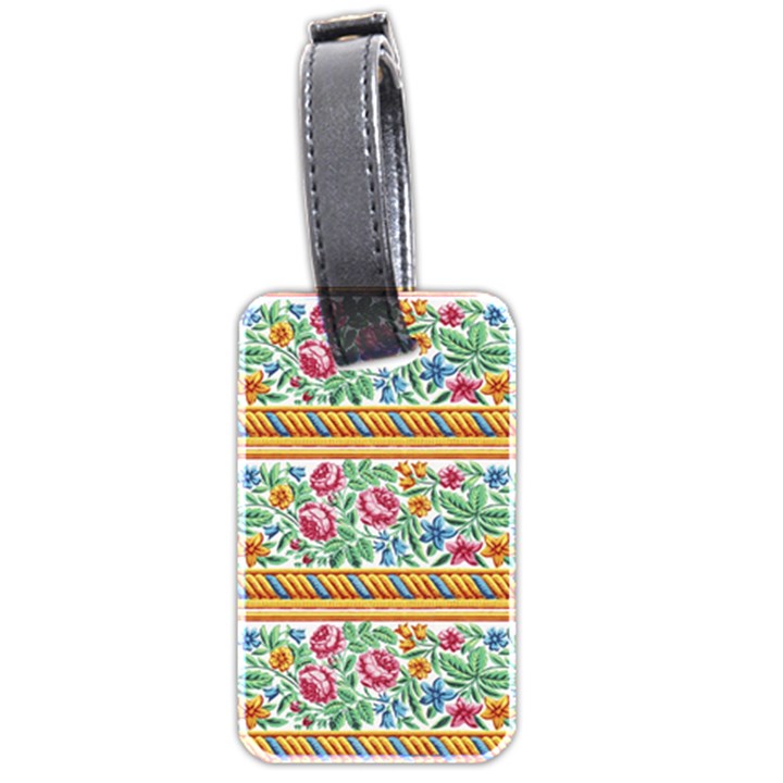 Flower Fabric Fabric Design Fabric Pattern Art Luggage Tag (two sides)