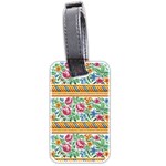 Flower Fabric Fabric Design Fabric Pattern Art Luggage Tag (two sides) Back