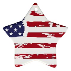 Flag Usa Unite Stated America Star Ornament (two Sides) by uniart180623