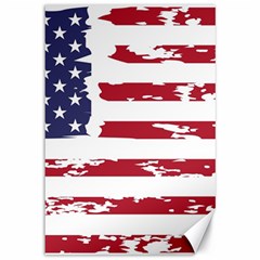 Flag Usa Unite Stated America Canvas 12  X 18  by uniart180623