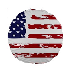 Flag Usa Unite Stated America Standard 15  Premium Round Cushions by uniart180623