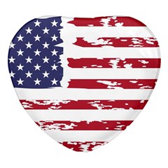 Flag Usa Unite Stated America Heart Glass Fridge Magnet (4 Pack)