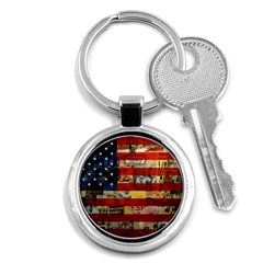 Usa Flag United States Key Chain (round) by uniart180623