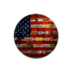 Usa Flag United States Rubber Coaster (round) by uniart180623