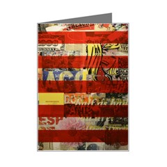 Usa Flag United States Mini Greeting Card by uniart180623