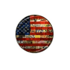 Usa Flag United States Hat Clip Ball Marker by uniart180623