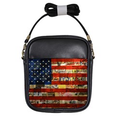 Usa Flag United States Girls Sling Bag by uniart180623