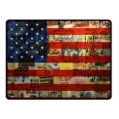 Usa Flag United States Fleece Blanket (small) by uniart180623