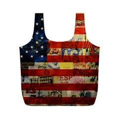 Usa Flag United States Full Print Recycle Bag (m) by uniart180623