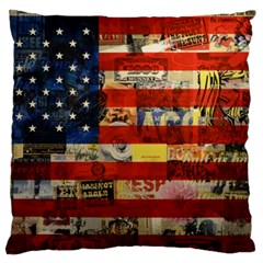 Usa Flag United States Standard Premium Plush Fleece Cushion Case (two Sides) by uniart180623