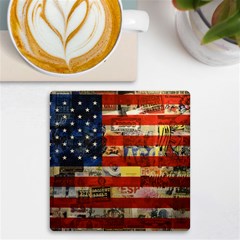 Usa Flag United States Uv Print Square Tile Coaster  by uniart180623