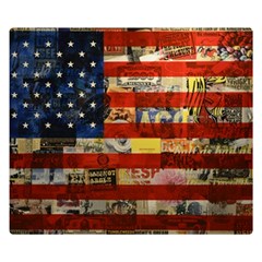 Usa Flag United States Premium Plush Fleece Blanket (small) by uniart180623