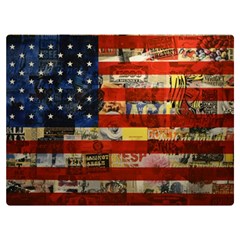 Usa Flag United States Two Sides Premium Plush Fleece Blanket (extra Small) by uniart180623