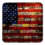 Usa Flag United States Square Glass Fridge Magnet (4 pack) Front