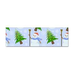 New Year Christmas Snowman Pattern, Sticker (bumper) by uniart180623